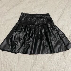 Brand new faux leather pleated shirt #37